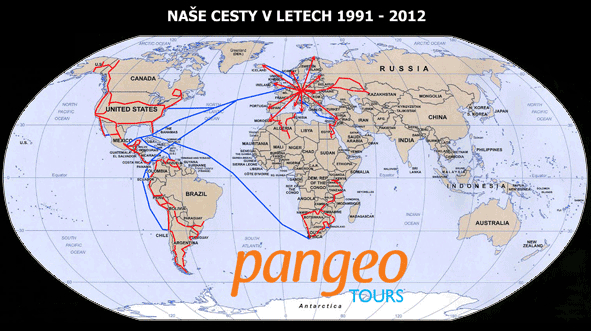 Cesty CK Pangeotours hotelbusem 1991 - 2012