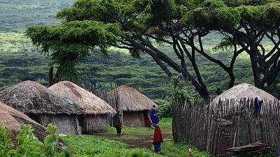 malebná vesnička v Tanzánii