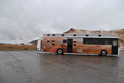 Evropský hotelbus na Islandu